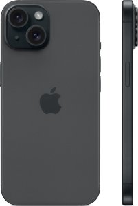 Smartfon Apple iPhone 15 256GB Black (MTP63) + FlexibleGlass 3
