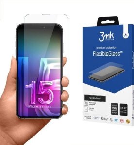 Smartfon Apple iPhone 15 256GB Black (MTP63) + FlexibleGlass 5