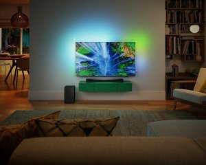 Telewizor Philips 43PUS9010/12 QLED 43'' 4K Ultra HD Titan OS Ambilight + Soundbar Philips TAB5309/10 12