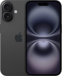 Smartfon Apple iPhone 16 128GB Black (MYE73) + FlexibleGlass 10
