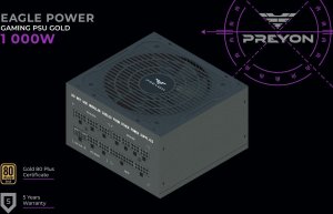 Obudowa PREYON Obudowa PREYON Obudowa Nest Windy White + Zasilacz PREYON EAGLE POWER GOLD 1000W 27