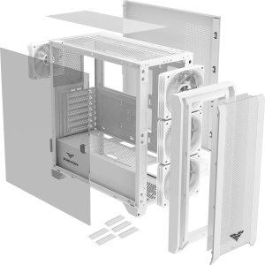 Obudowa PREYON Obudowa PREYON Obudowa Nest Windy White + Zasilacz PREYON EAGLE POWER GOLD 1000W 8