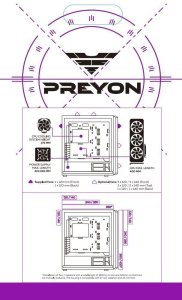 Obudowa PREYON Obudowa PREYON Nest Meshy (PRENM02B) + Zasilacz PREYON EAGLE POWER GOLD 850W 5