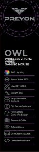 Klawiatura PREYON Klawiatura PREYON SILENT CLAW Brown + Mysz PREYON Owl Wireless + Podkładka PREYON Falcon Speed XL 31
