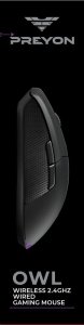 Klawiatura PREYON Klawiatura PREYON SILENT CLAW TKL Brown + Mysz PREYON Owl Wireless + Podkładka PREYON Falcon Speed XL 30