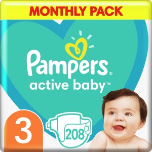 Pampers Pieluchy Active Baby 3, 6-10 kg, 208 szt. x2 13