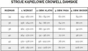 Crowell Kostium kąpielowy damski Angie kol.01 czarno-czerwony 44 3