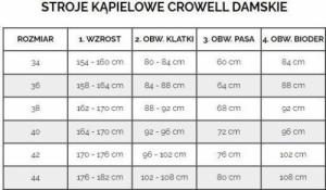 Crowell Kostium kąpielowy damski Angie kol.02 granatowo-niebieski 38 4