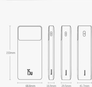 Powerbank Baseus Bipow Digital Display 15W 20000mAh Biały 13
