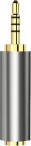 Adapter AV Mozos Jack 2.5mm - Jack 3.5mm srebrny (MA3525) 4