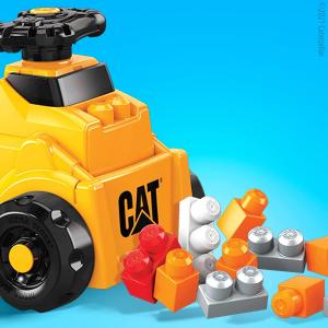 Mega Bloks CAT Build N Play Ride On Ride On (Yellow/Black) 3