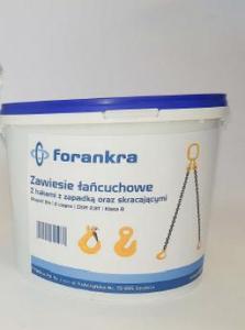 Forankra ZAWIESIE ŁAŃCUCHOWE 4-CIĘGN. 4,25T/3,0m HAKI Z ZABEZPIECZENIEM /SKRACANE D8 G80 4C 42070113W 3