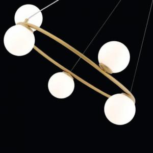 Lampa wisząca Sigma Lampa modernistyczna GAMA KOŁO 5-punktowa złoty 3