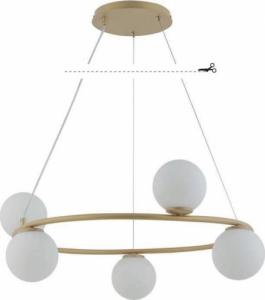 Lampa wisząca Sigma Lampa modernistyczna GAMA KOŁO 5-punktowa złoty 4