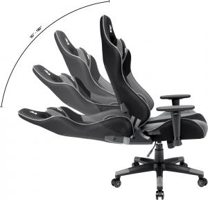 Fotel IMBA Seat KNIGHT materiałowy czarno-szary 5