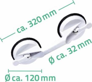 Ridder RIDDER Uchwyt łazienkowy na przyssawki, 12 cm, 100 kg, A0150201 6