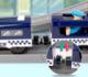 LeanToys Zestaw Miasteczko Policja Pociąg Niebieski 203 km/h 4