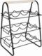 Trends4You Stojak metalowy czarny wino regał szafka półka na wina 9 butelek 33x29x46 cm 3