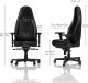 Fotel Noblechairs ICON z prawdziwej skóry - czarny (GAGC-090) 3