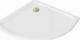 Brodzik Mexen Mexen Flat brodzik półokrągły slim 70 x 70 cm, biały, syfon złoty - 41107070G 1