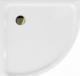 Brodzik Mexen Mexen Flat brodzik półokrągły slim 70 x 70 cm, biały, syfon złoty - 41107070G 4