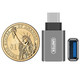 Adapter USB Unitek USB-A - USB-C Srebrny  (Y-A025CGY) 2