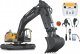 Jamara Koparka Volvo EC160E Metal 1:16 z chwytakiem i młotem wyburzeniowym 3