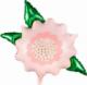 PartyDeco Balon foliowy Kwiat, 56x47cm one size 1