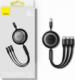 Kabel USB Baseus USB-A - USB-C + microUSB + Lightning 1.1 m Czarny (BSU3355BLK) 3