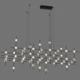 Lampa wisząca Italux LAMPA wisząca PROVENZA MD18001067-55A BG metalowa OPRAWA zwis pręty LED 132W 3000K designerskie czarne złote 2