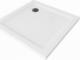 Brodzik Mexen Mexen Flat brodzik kwadratowy slim 70 x 70 cm, biały, syfon czarny - 40107070B 1