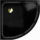 Brodzik Mexen Mexen Flat brodzik półokrągły slim 70 x 70 cm, czarny, syfon złoty - 41707070G 4