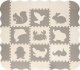 Springos Mata piankowa 120x120 cm zwierzaki puzzle dla dzieci szaro-beżowe pianka EVA UNIWERSALNY 5