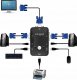 Przełącznik Pawonik PRZEŁĄCZNIK KVM VGA 2X1 SWITCH 3XUSB HUB BOX 4