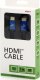 Video Kabel HDMI M - HDMI M, HDMI 2.1 - Ultra High Speed, 1m, pozłacane złącza, aluminiowa obudowa,, niebieski, Logo 8K@60Hz, 48Gb 3