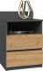 Topeshop SZAFKA NOCNA MALWA M1 - ANTRACYT / DĄB ARTISAN 3