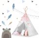 Nukido Namiot tipi dla dzieci z girlandą i światełkami - różowy 2