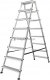 DRABEST Drabina aluminiowa, dwustronna, 8 stopni wytrzymałość: 125-150 kg (wytrzymałość 125 kg) 5