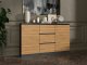 Topeshop KOMODA 2D3S 120CM 3 SZUFLADY 2 DRZWI ANTRACYT DĄB ARTISAN 3