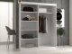 Topeshop SZAFA PRZESUWNA IGA 160 CM DRZWI PRZESUWNE PÓŁKI BIEL 4