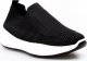 Estetino Sneakersy tekstylne wsuwane z cyrkoniami czarne-38 2