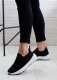 Estetino Sneakersy tekstylne wsuwane z cyrkoniami czarne-38 6