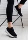 Estetino Sneakersy tekstylne wsuwane z cyrkoniami czarne-38 7