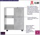 Elior Kontener biurkowy w kolorze szarego betonu - Ivrea 10X 2