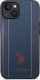 U.S. Polo Etui US Polo do iPhone 14 6,1" granatowy/navy blue Leather Stitch 3