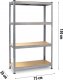 Plonos Regał metalowy magazynowy 150 x 75 x 30 470000 12