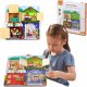 Viga Montessori Drewniana Tablica Manipulacyjna Zamek i Zatrzask Dom 2