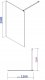 Cersanit (kabiny WALK-IN) Kabina prysznicowa walk-in MILLE - (120x200) czarna (S161-004) 2