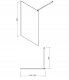 Cersanit (kabiny WALK-IN) Kabina prysznicowa walk-in MILLE - (120x200) czarna (S161-004) 4