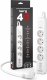 Kerg Przedłużacz z wyłącznikiem, 4 gniazda, 3 USB, 3m (M02414) 2